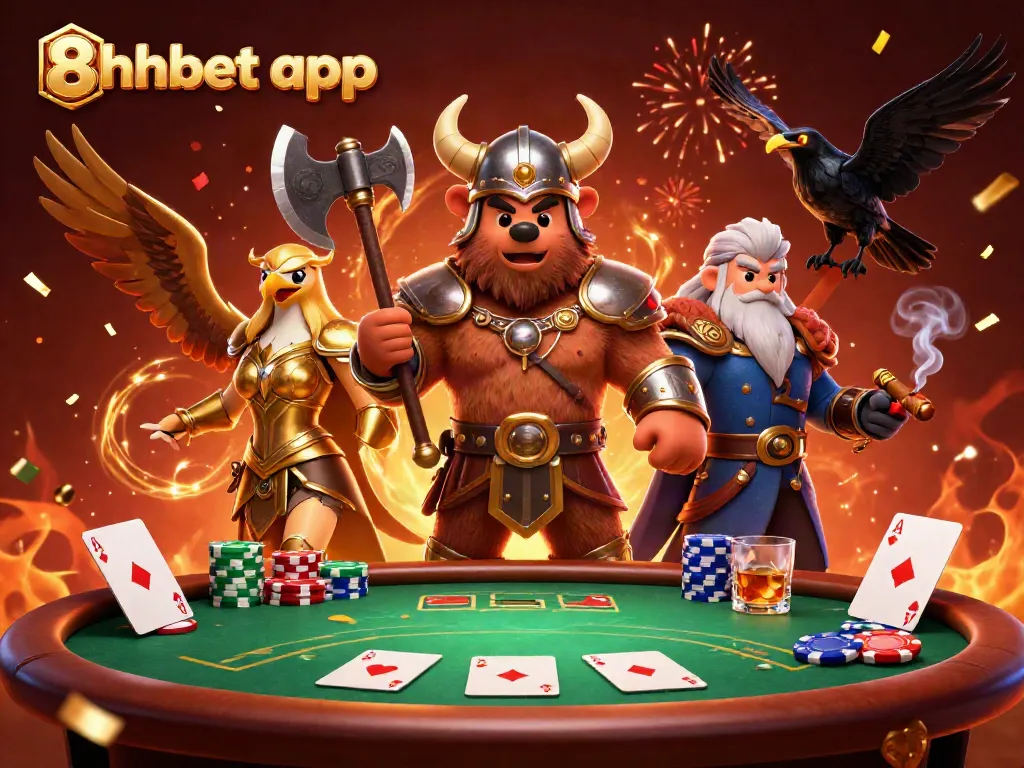 Engage with the exhilarating 8xbet app for thrilling poker battles and epic celebrations in a vibrant casino scene.