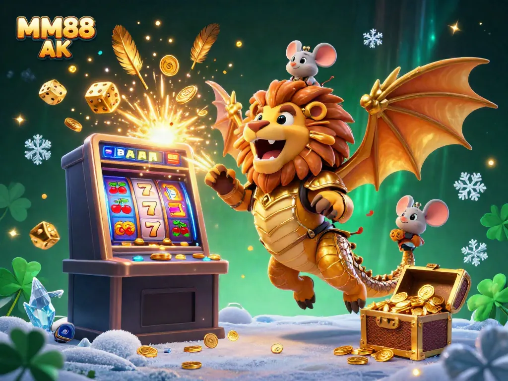 Experience the thrill with MM88 AK's vibrant casino scene featuring dynamic winning elements and exciting visuals.