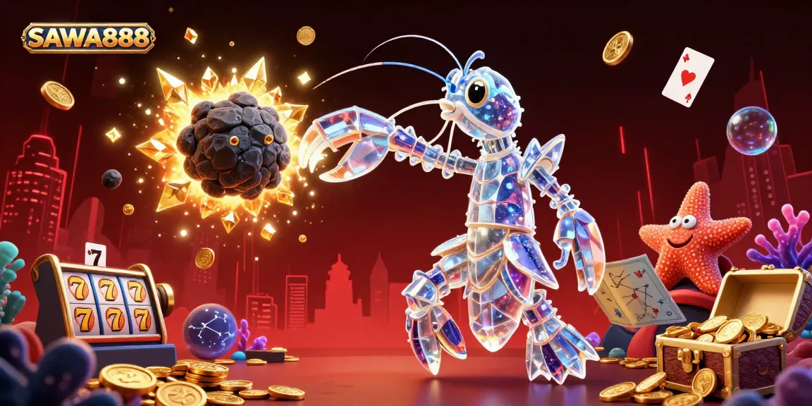 Engage in the thrilling universe of SAWA888 with galactic samurai mantis shrimp and explosive treasures.