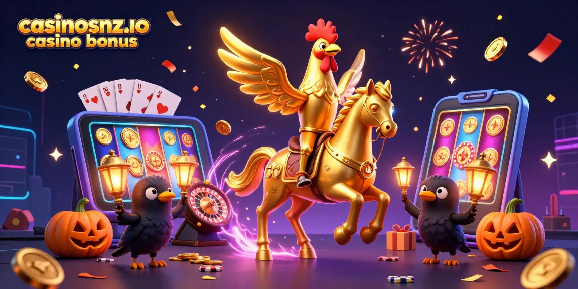 Experience the excitement of casinosnz.io casino bonus through this vibrant casino scene.